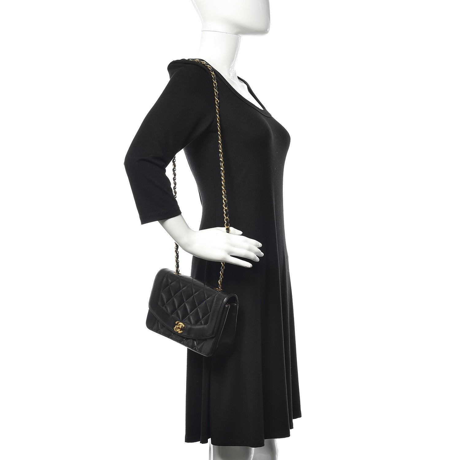 Chanel Lambskin Quilted Small Single Flap Bag Black 2 of 14