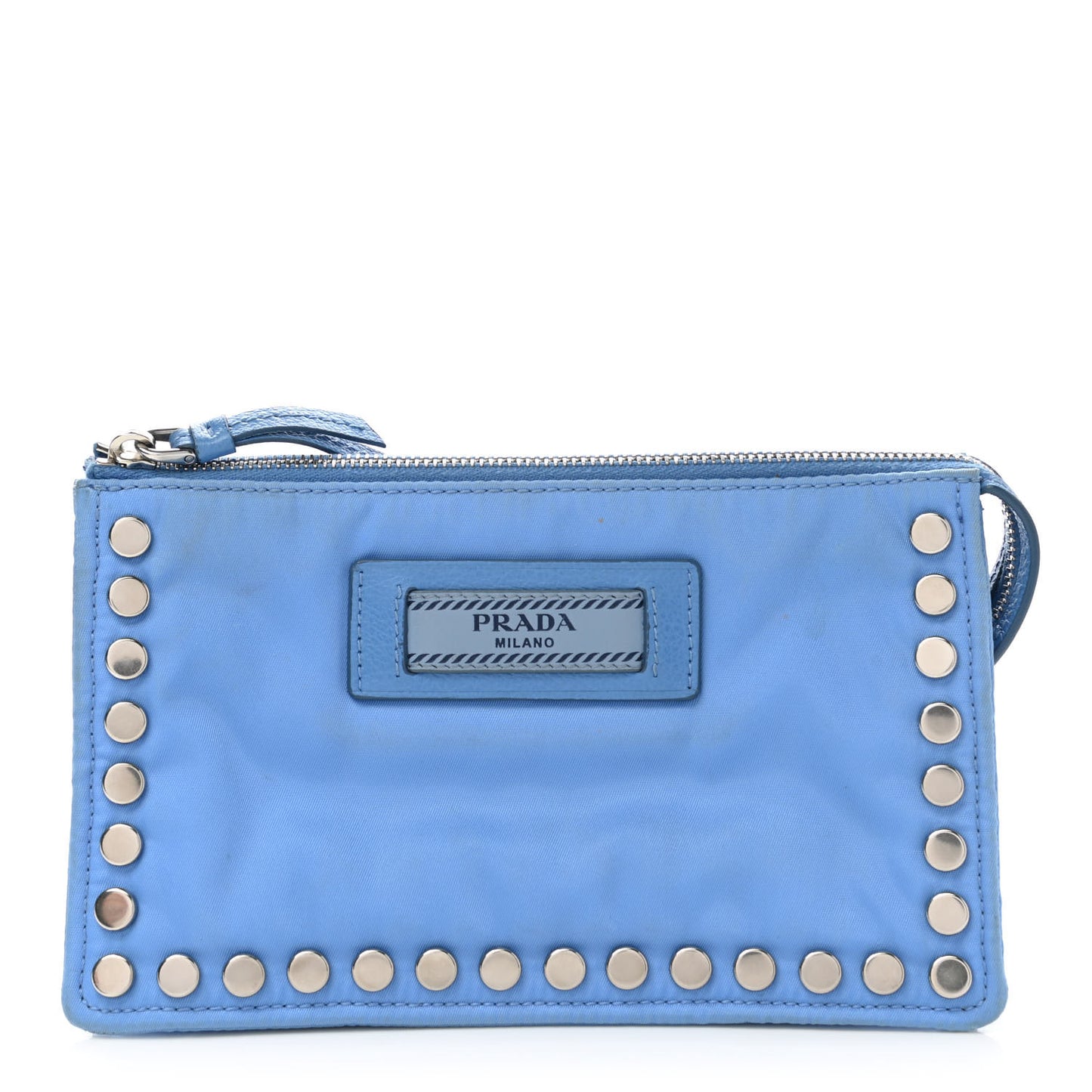 Nylon Studded Etiquette Cosmetic Pouch Bleuette