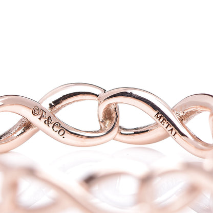 Tiffany 18K Rose Gold Narrow Infinity Band Ring 49 4.75 4 of 4