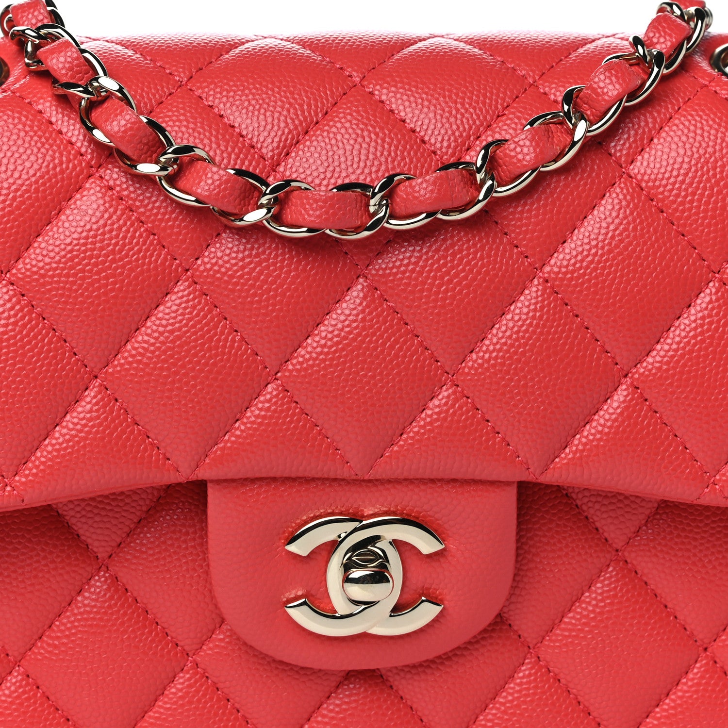 Chanel Caviar Quilted Small Double Flap Red 8 of 14