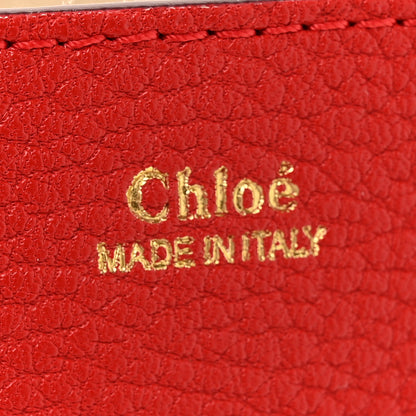 Chloe Grained Lambskin Drew Shoulder Bag Plaid Red 6 of 11