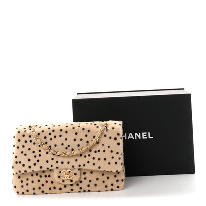 Chanel Pony Hair Cheetah Printed Creative Fabrics Flap Light Beige Black 11 of 11