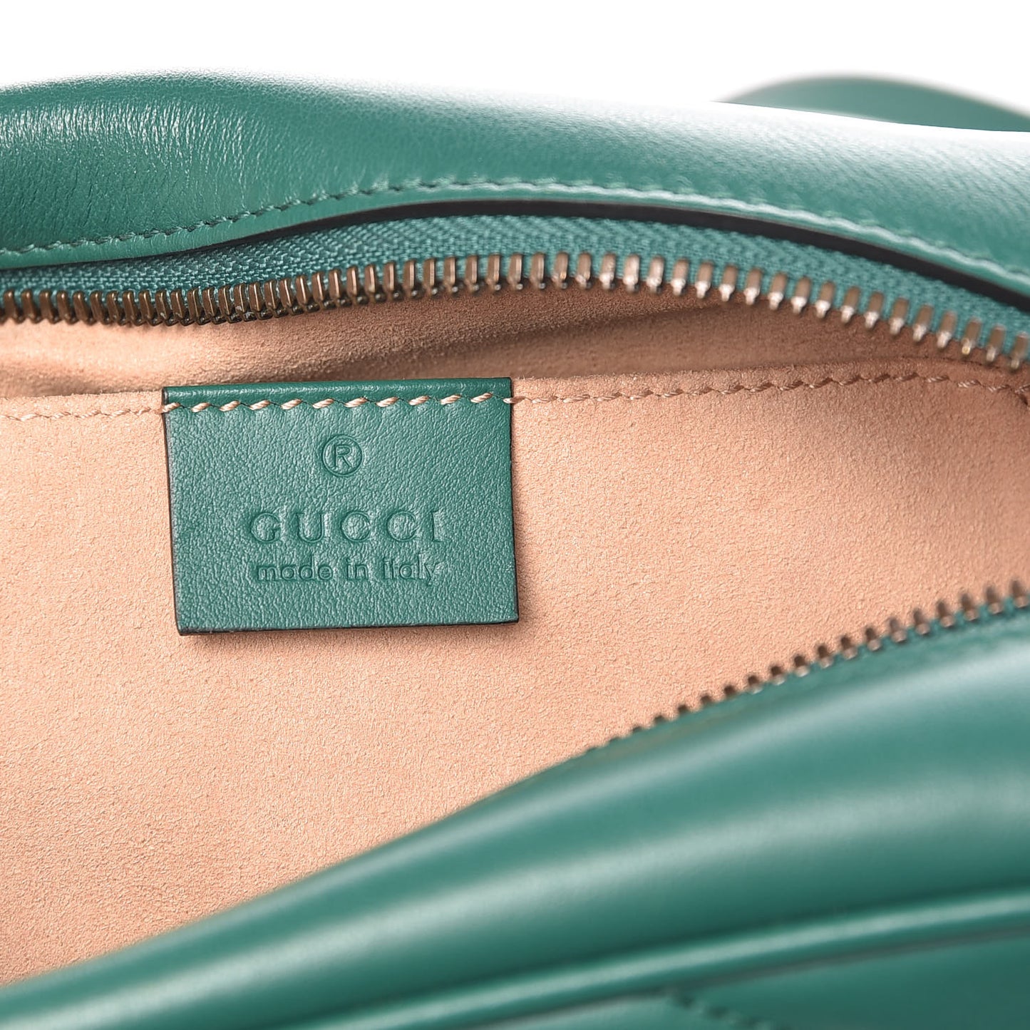 Calfskin Matelasse Small GG Marmont Chain Shoulder Bag Emerald Green