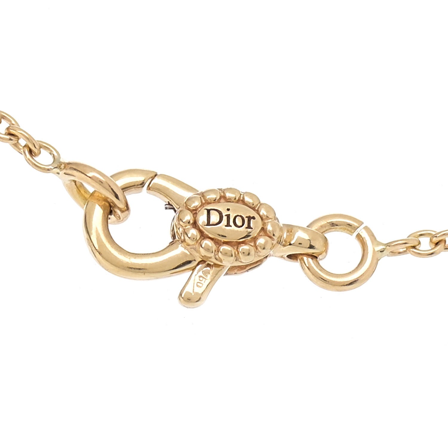 Christian Dior 18K Yellow Gold Diamond Black Onyx Mother of Pearl Rose Celeste Bracelet 5 of 8