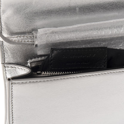 Saint Laurent Nappa Silk Fetiche Clutch Argento 9 of 11