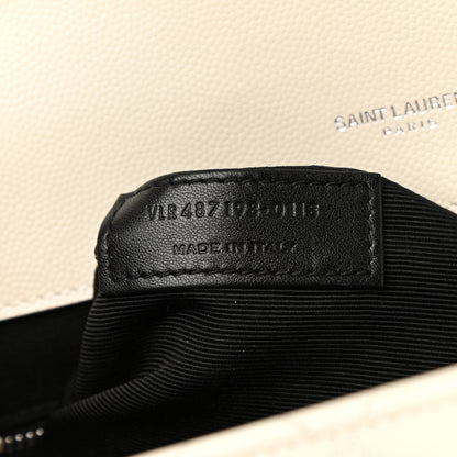 Saint Laurent Grain De Poudre Large Tri-Quilt Monogram Satchel Porcellana 8 of 13