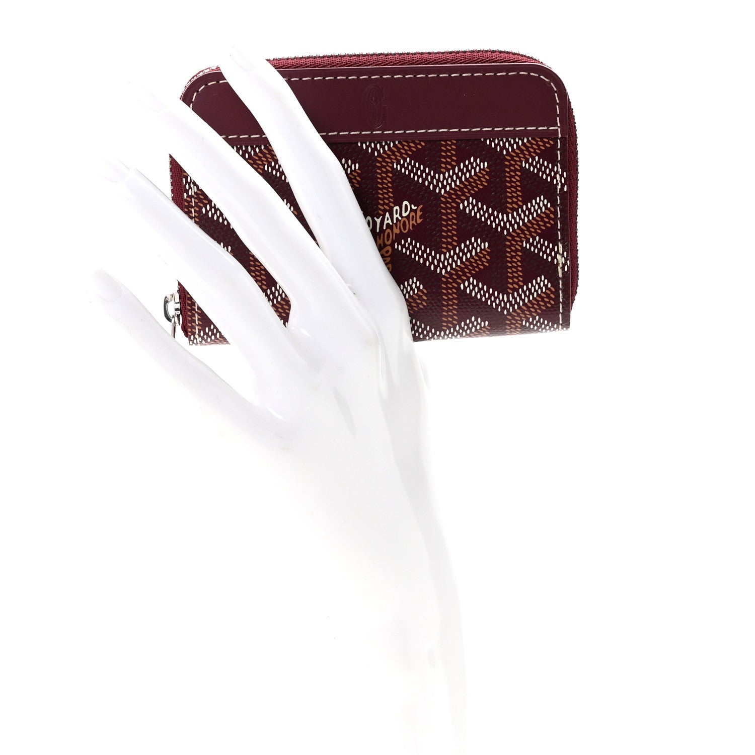 Goyard Goyardine Compact Wallet Burgundy 2 of 7