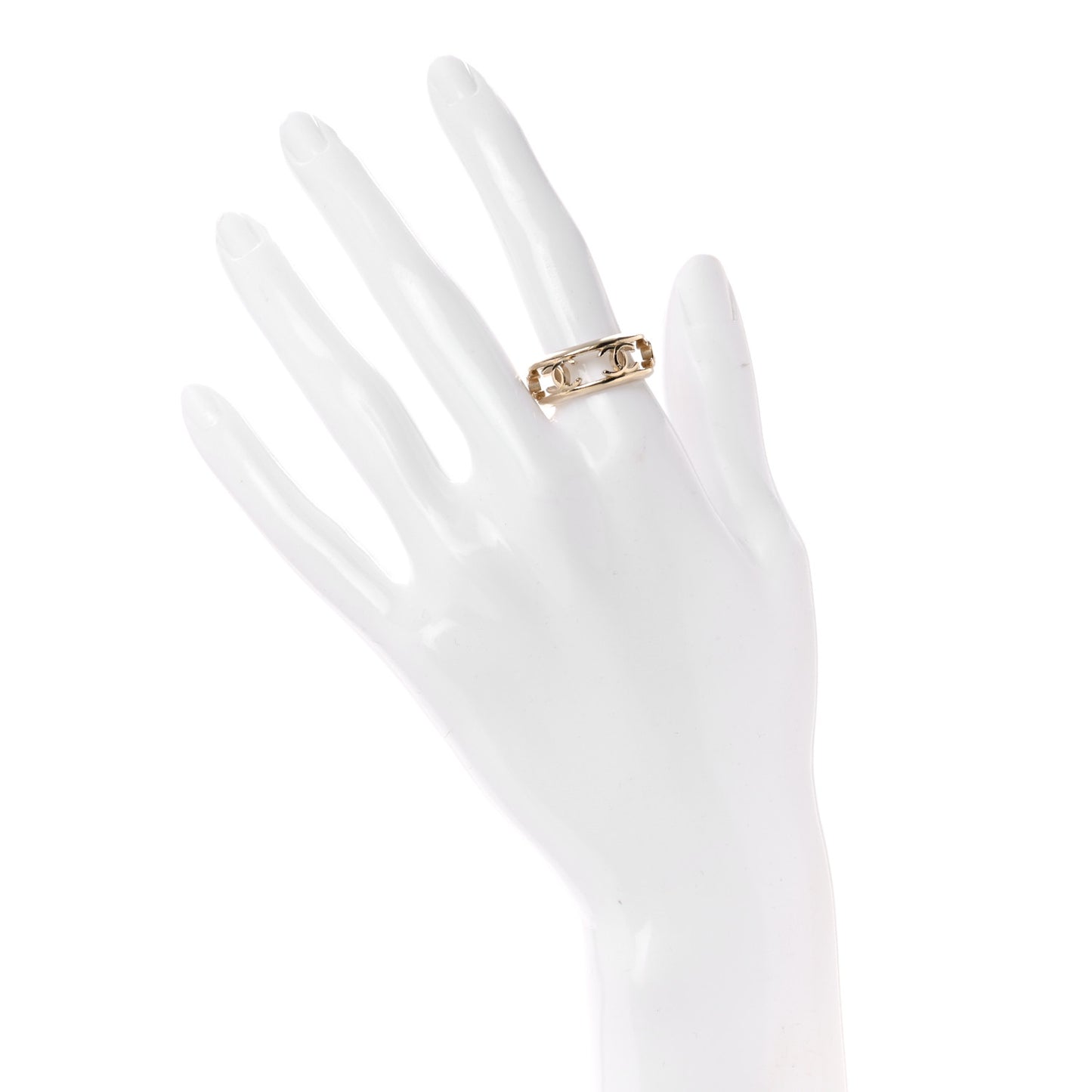 Metal Chain CC Ring 7 Golden