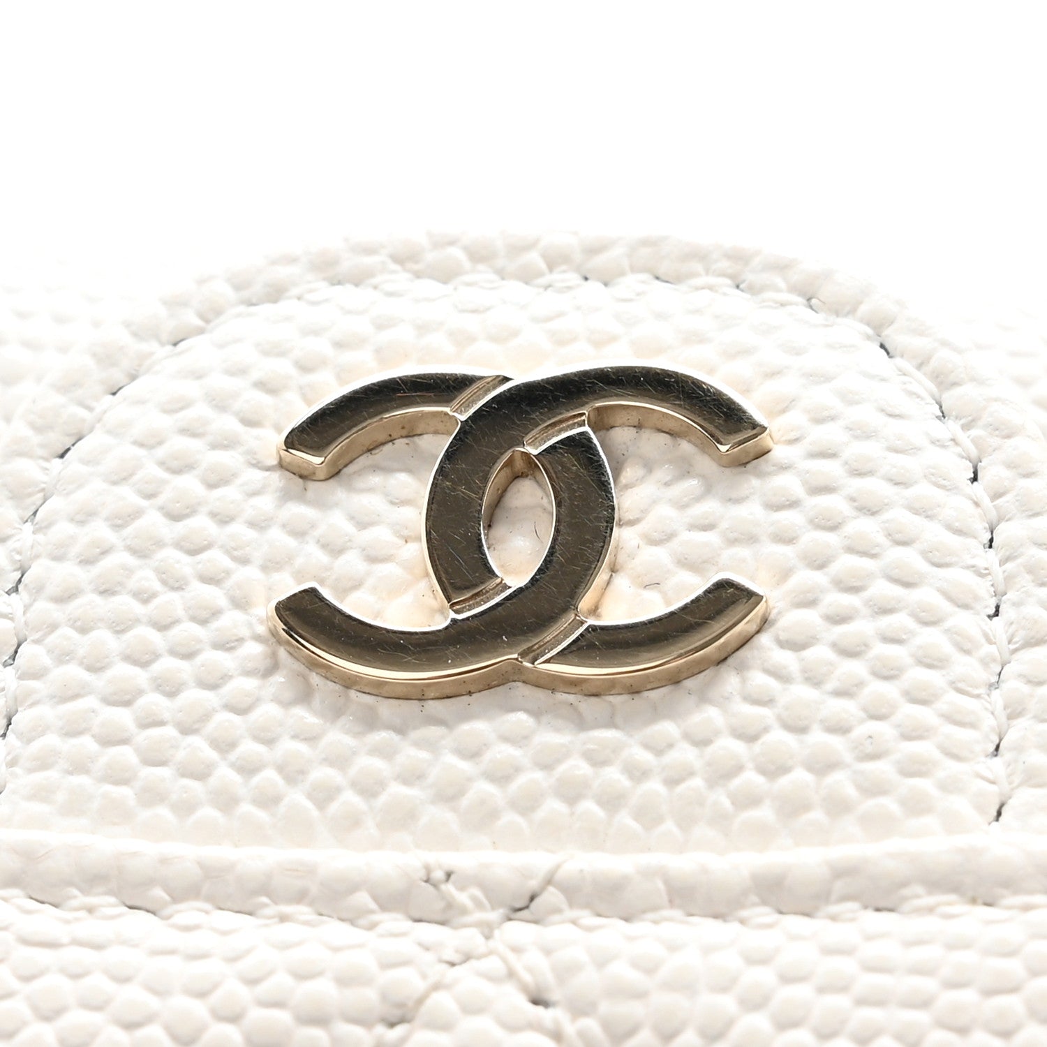 Chanel Caviar Quilted Flap Card Holder Wallet White 11 of 12