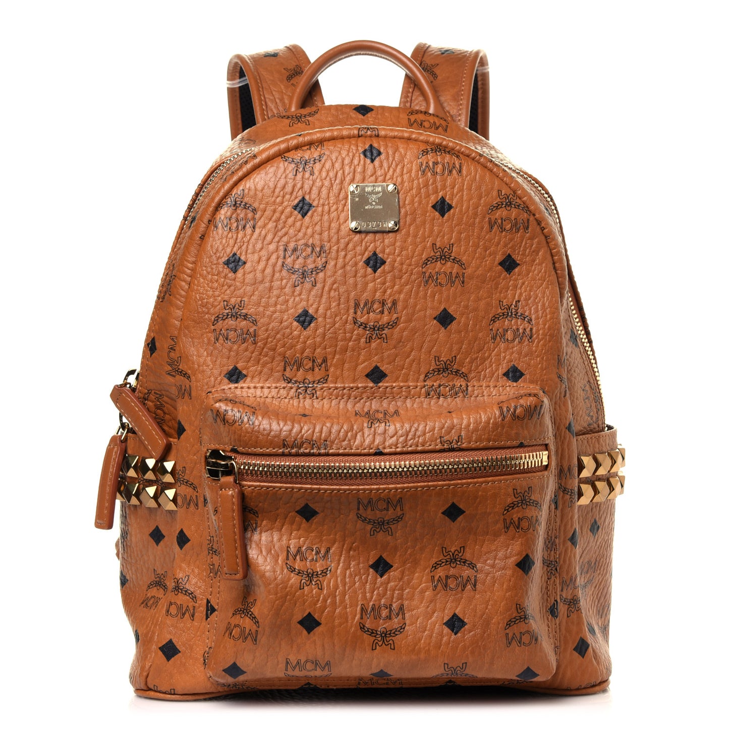 Visetos Small Side Stud Stark Backpack Cognac