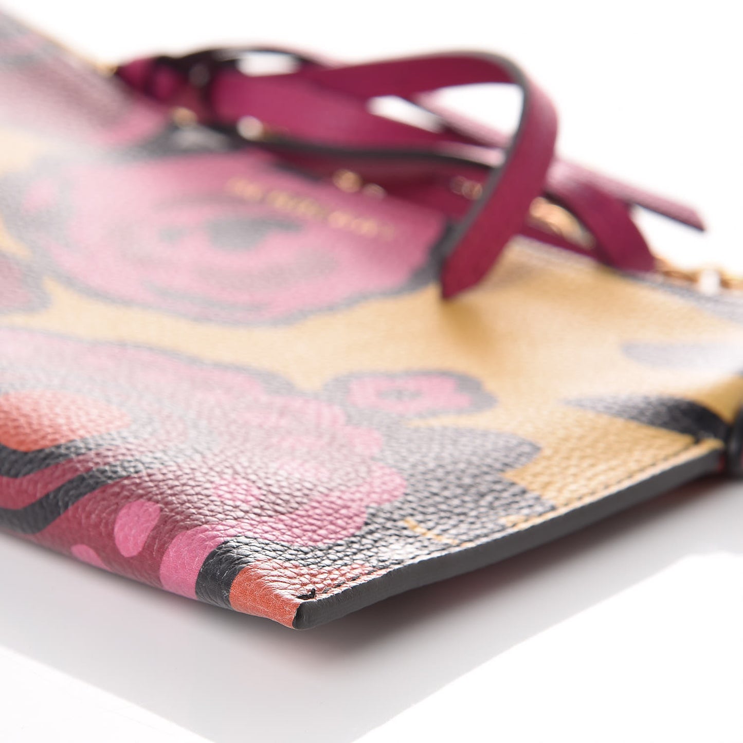 Grained Calfskin Runway Peyton Wristlet Vibrant Orange
