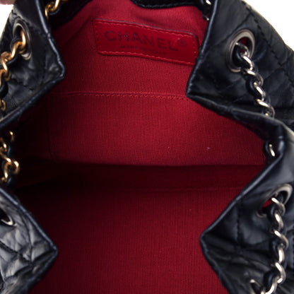 Chanel Aged Calfskin Quilted Small Gabrielle Backpack Black 8 of 10