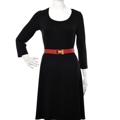 Hermes Swift Epsom 32mm H Belt 85 Rouge Casaque Rouge H 2 of 8
