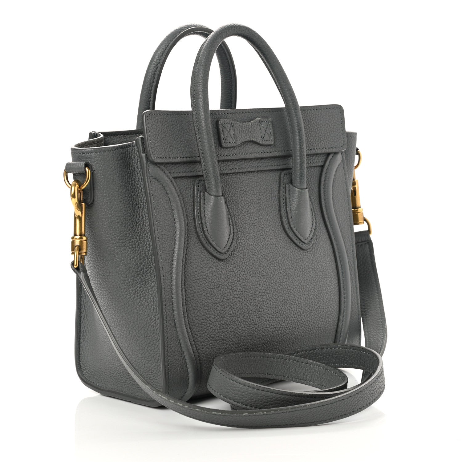 Celine Baby Drummed Calfskin Nano Luggage Kohl 3 of 10