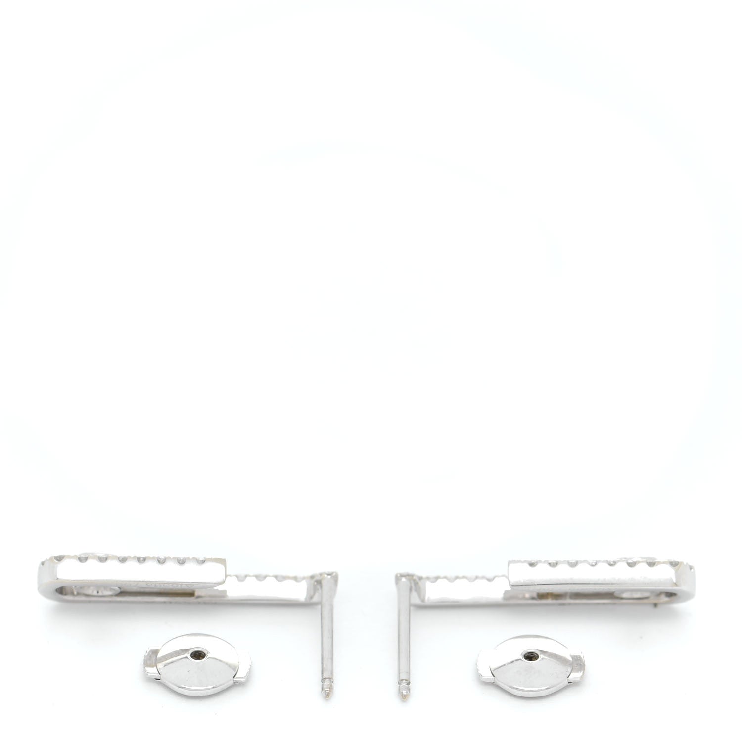 Messika X GIGI HADID 18K White Gold Diamond Move Addiction Earrings 4 of 5