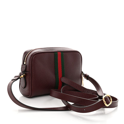 Gucci Calfskin Web Mini Ophidia Shoulder Bag Vintage Bordeaux 3 of 12