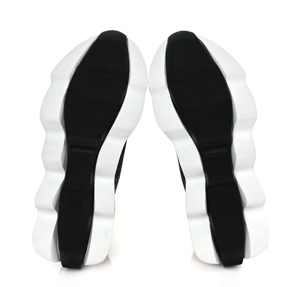 Hermes Technical Canvas Goatskin Womens Eclair Sneakers 36 Black 5 of 8