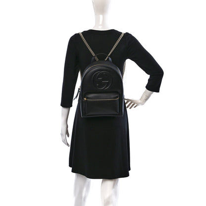 Gucci Pebbled Calfskin Soho Chain Backpack Black 2 of 9