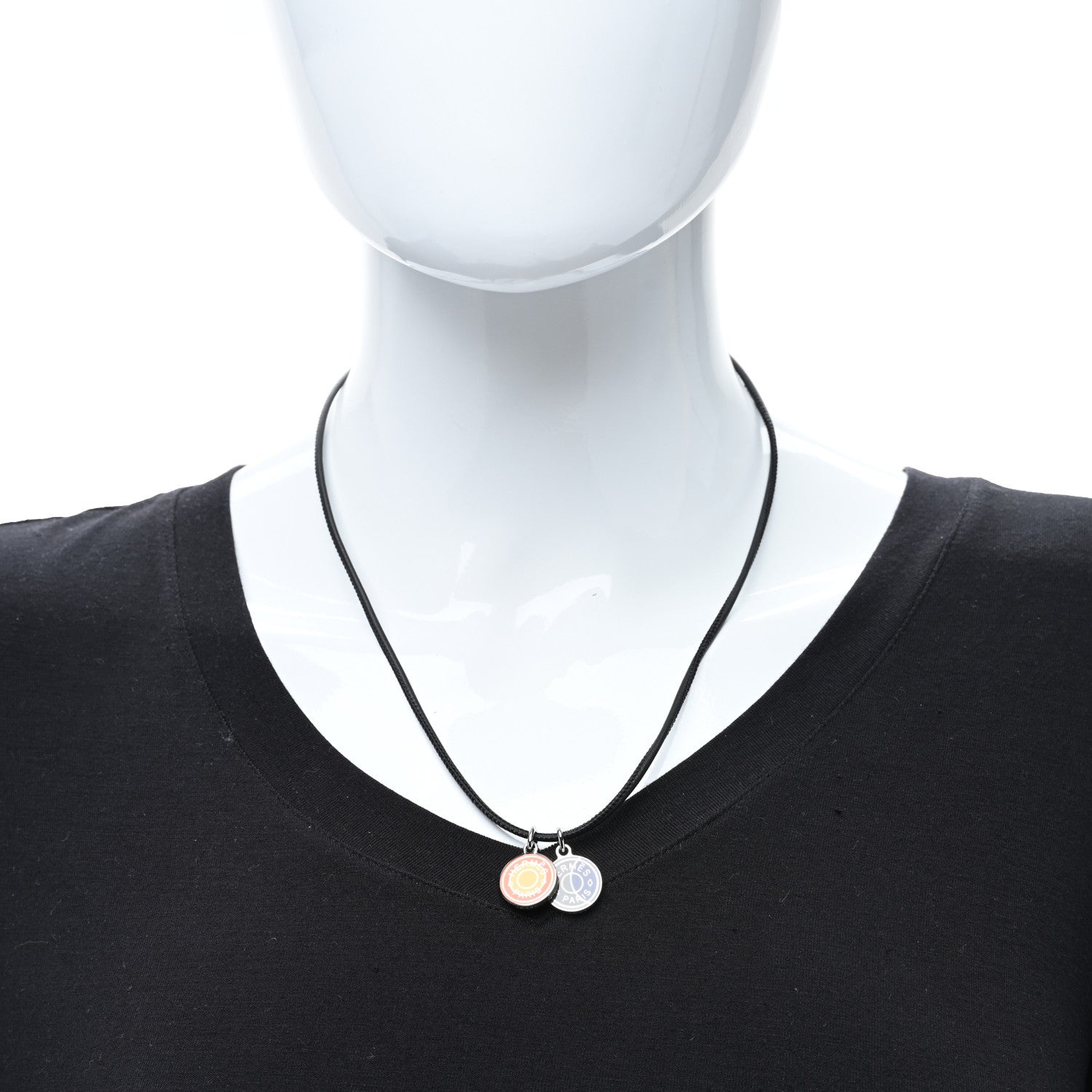 Hermes Lacquered Palladium Eclipse Necklace Rocabar H 2 of 5