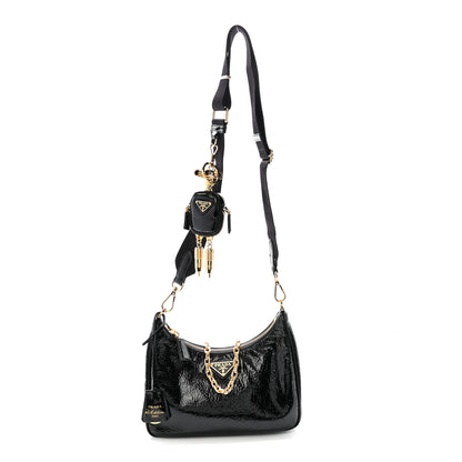 Prada Patent Naplak Re-Edition 2005 Shoulder Bag Black 1 of 9