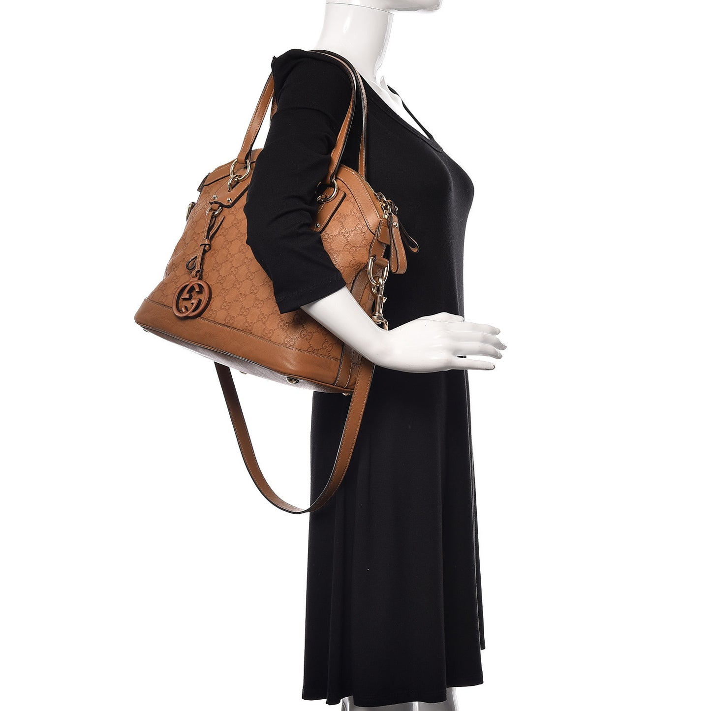 Guccissima Medium Top Handle Bag Light Brown