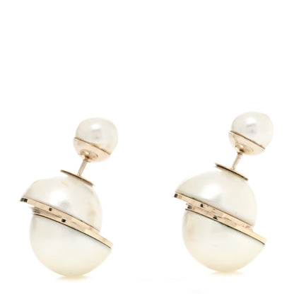 Christian Dior Pearl Mise En Dior Tribal Earrings Gold 1 of 5