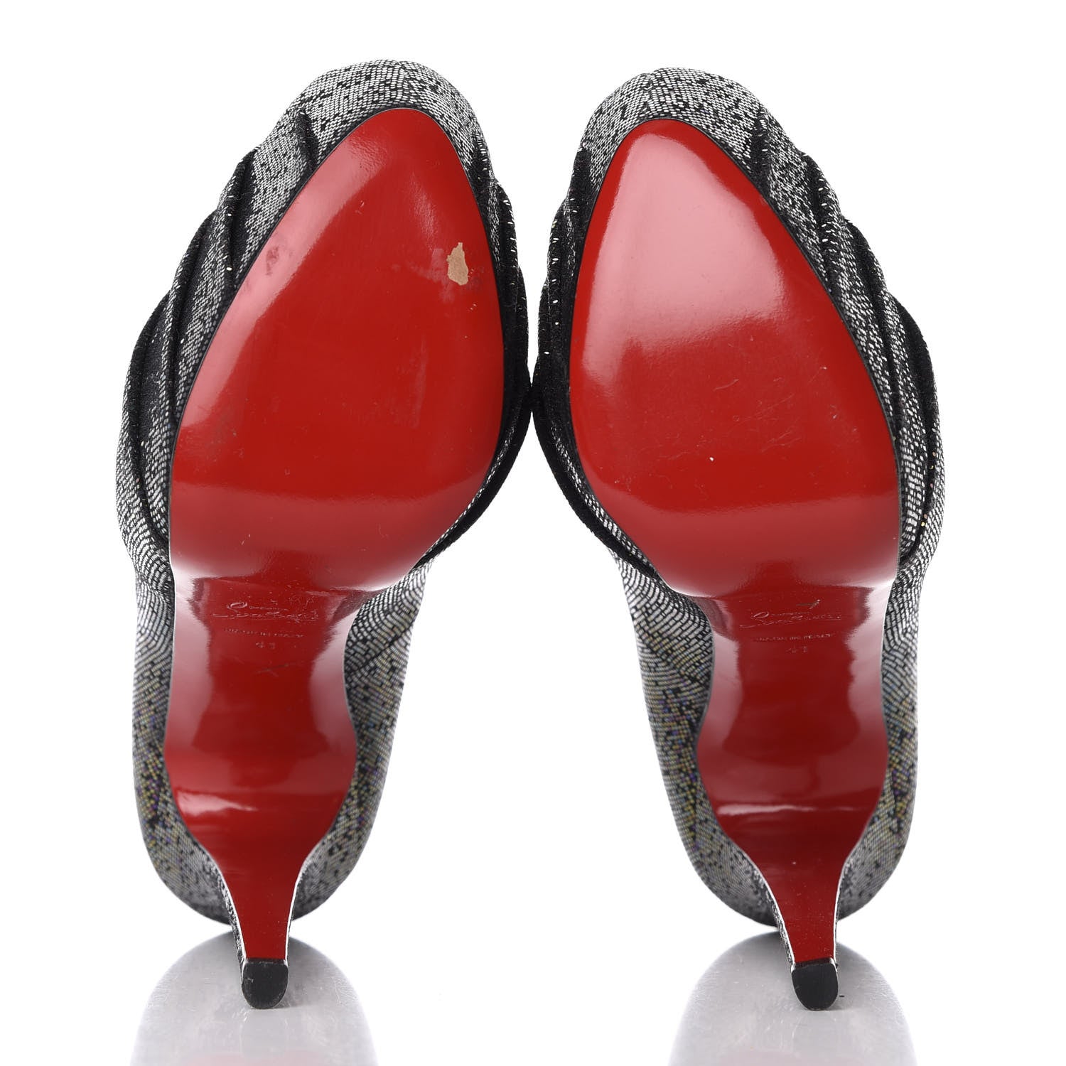 Christian Louboutin Glitter Spotlight Drapesse 160 Pumps 41 Blue Khol Black 5 of 9