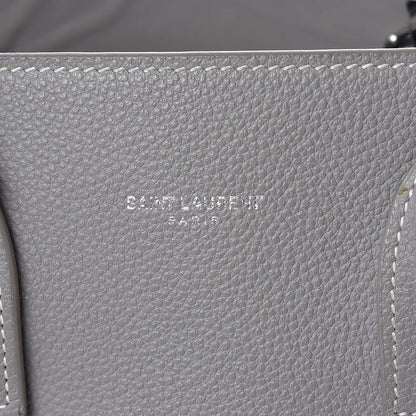 Saint Laurent Grained Calfskin Topstich Baby Sac De Jour Grey 6 of 15