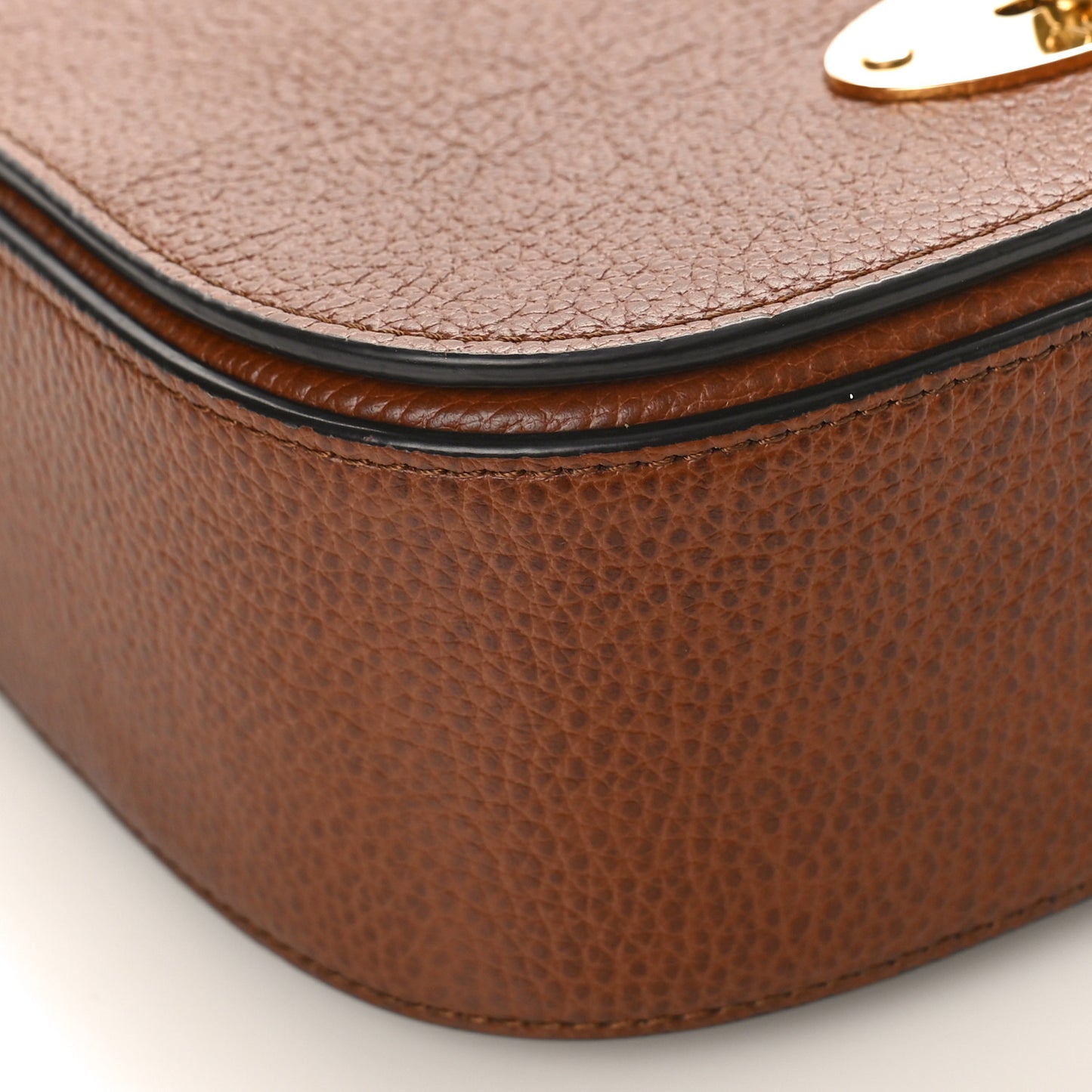 Natural Grained Calfskin Small Darley Satchel Oak