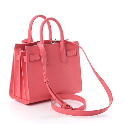 Saint Laurent Grained Calfskin Nano Sac De Jour Coral 2 of 8