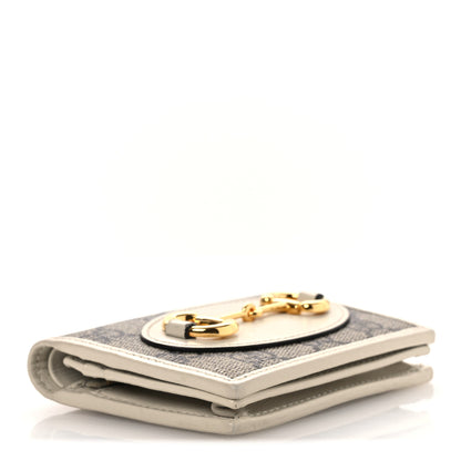 Gucci GG Supreme Monogram Azalea Calfskin Horsebit 1955 Card Case Wallet Beige Ebony Mystic White 4 of 10