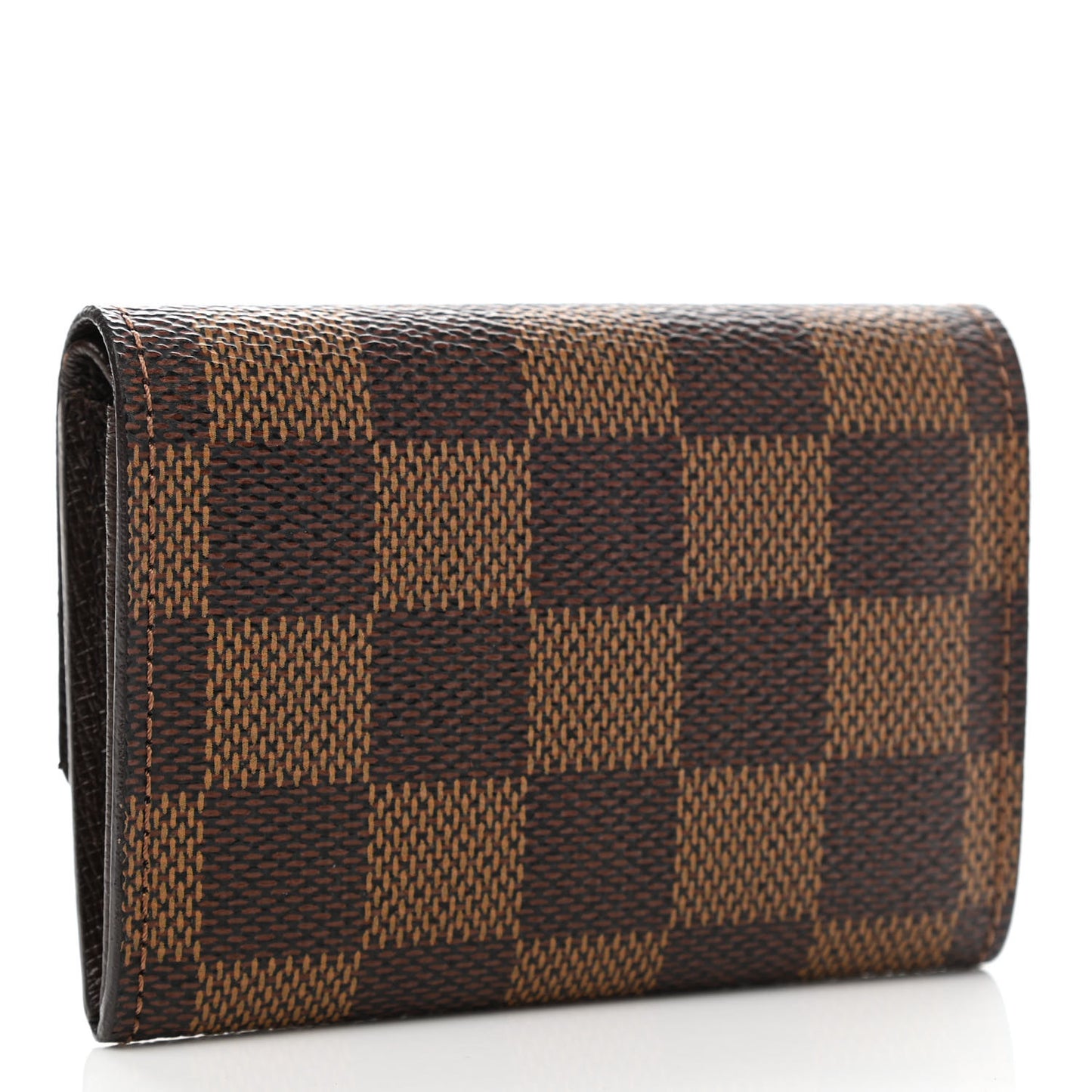 Damier Ebene Porte-Monnaie Plat Coin Purse Brown