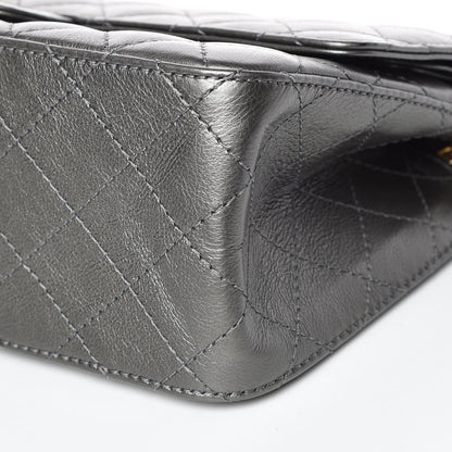 Chanel Metallic Calfskin Quilted 2.55 Reissue 226 Flap Charcoal 9 of 9