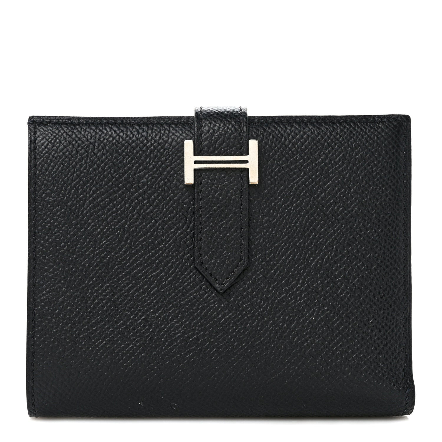 Hermes Epsom Bearn Compact Wallet Black 1 of 7