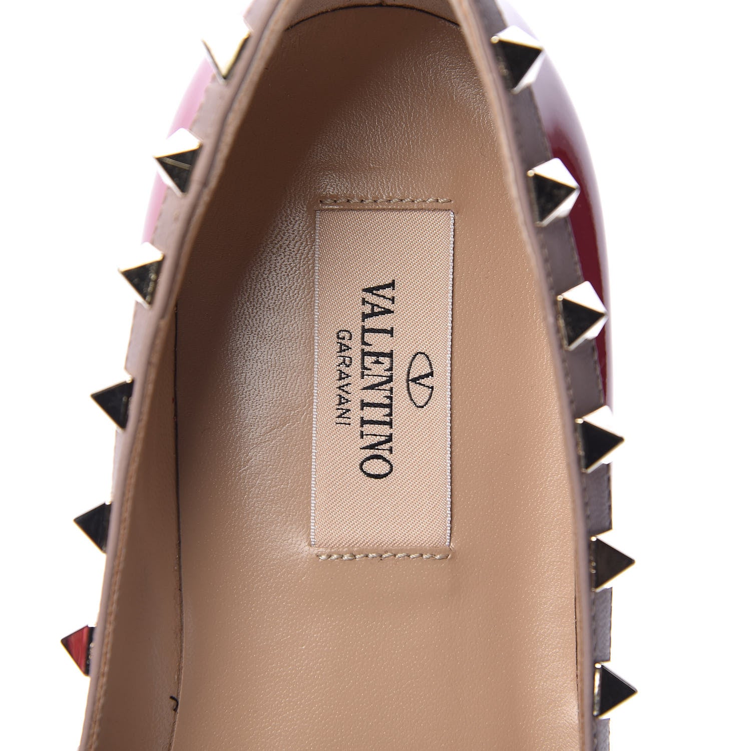 Valentino Garavani Patent Nappa Rockstud Ballerina Flats 37 Rosso Valentino Poudre 8 of 10