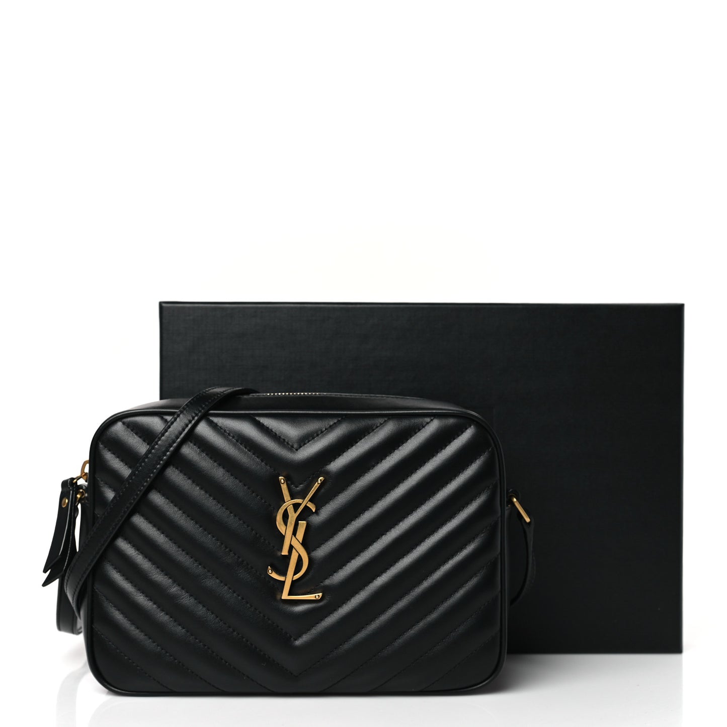 Calfskin Matelasse Monogram Lou Camera Bag Black