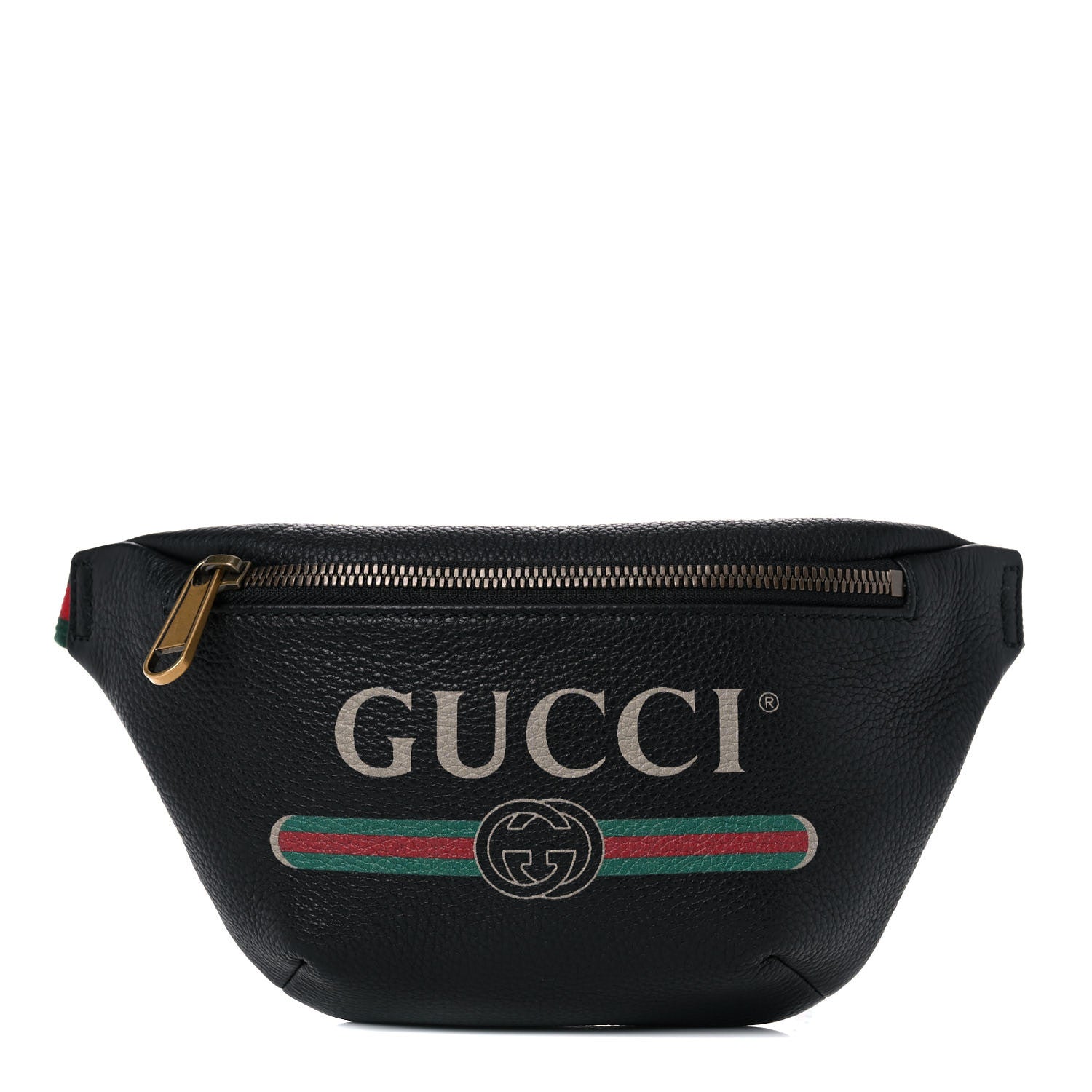 Gucci Grained Calfskin Small Logo Belt Bag Black 1 of 10