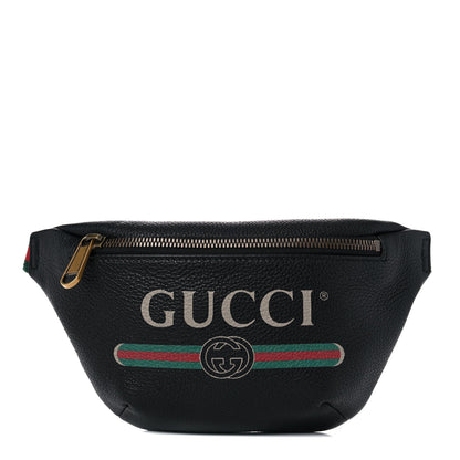 Gucci Grained Calfskin Small Logo Belt Bag Black 1 of 10