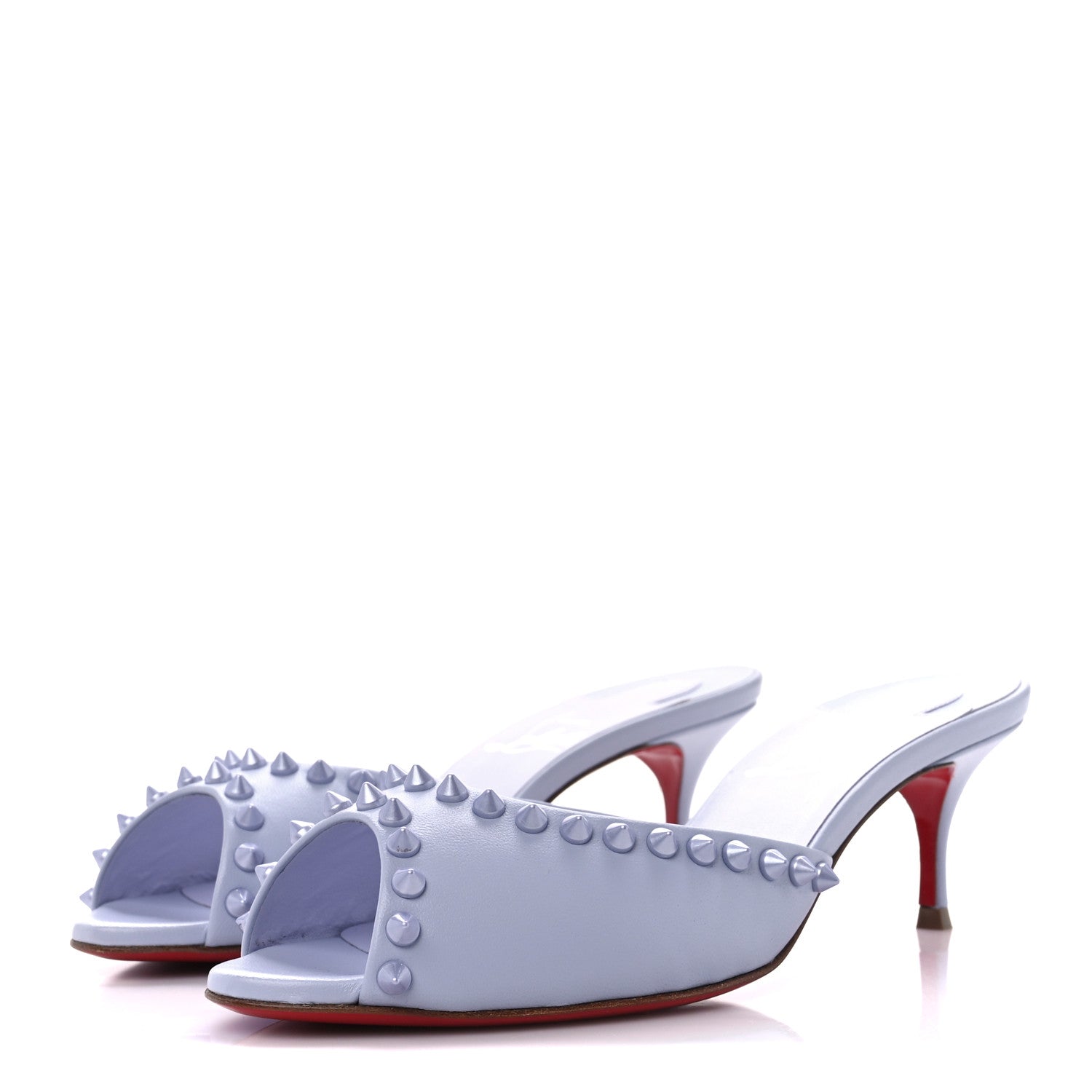 Christian Louboutin Nappa Spike Me Dolly 55 Sandals 36.5 Skylight 3 of 8