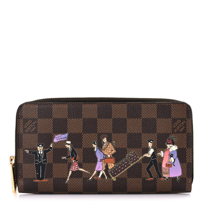 Louis Vuitton Damier Ebene Illustre Zippy Wallet Violet 1 of 9