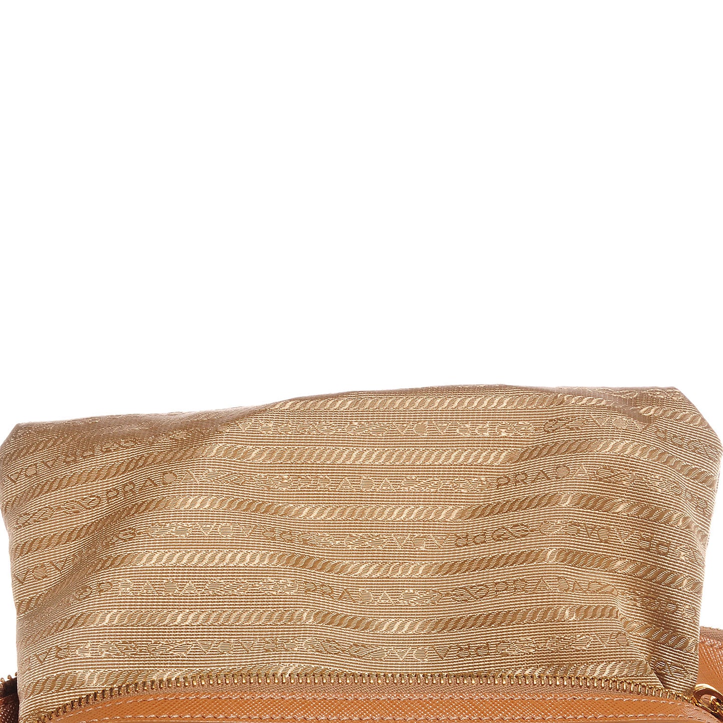 Saffiano Lux Large Double Zip Tote Caramel