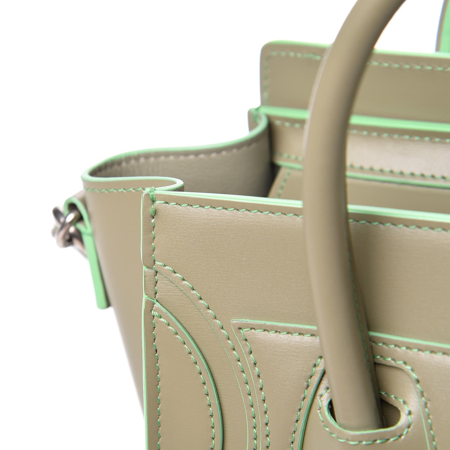 Celine Satin Calfskin Nano Debossed Luggage Light Khaki 11 of 11