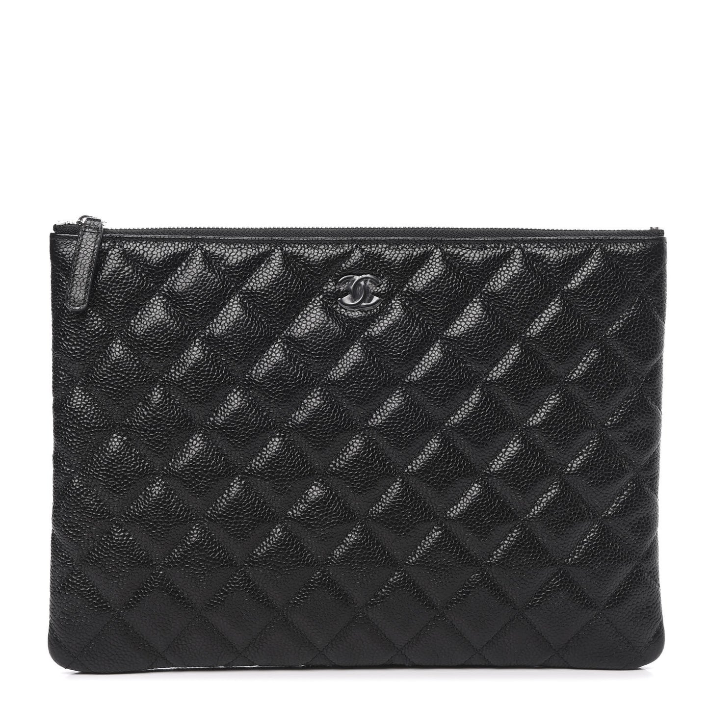 Caviar Quilted Medium Cosmetic Case Black