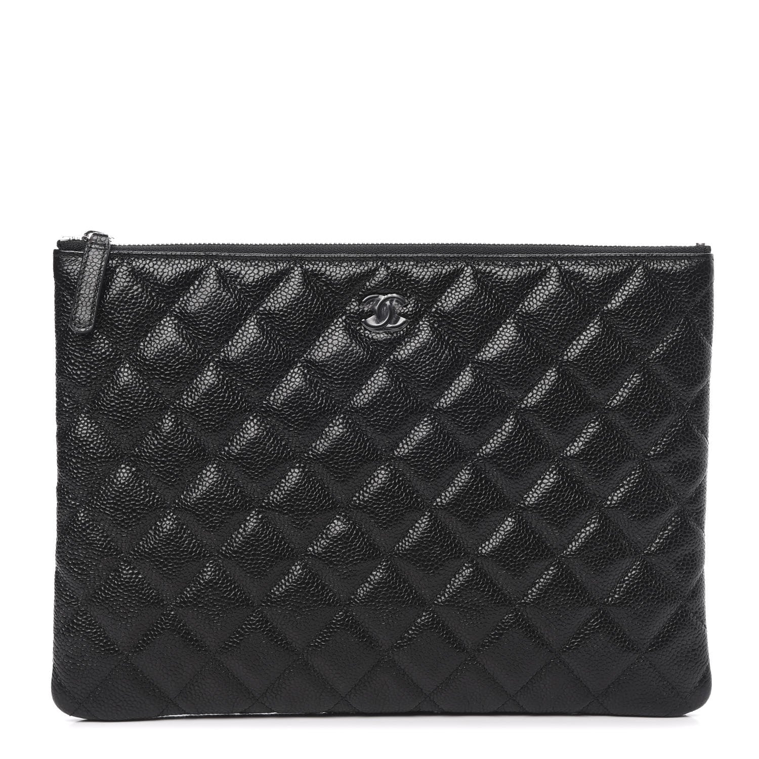 Chanel Caviar Quilted Medium Cosmetic Case Black 1 of 8