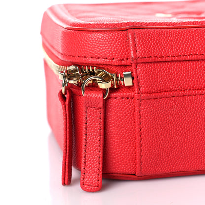 Chanel Caviar Quilted Medium CC Filigree Vanity Case Red 8 of 9