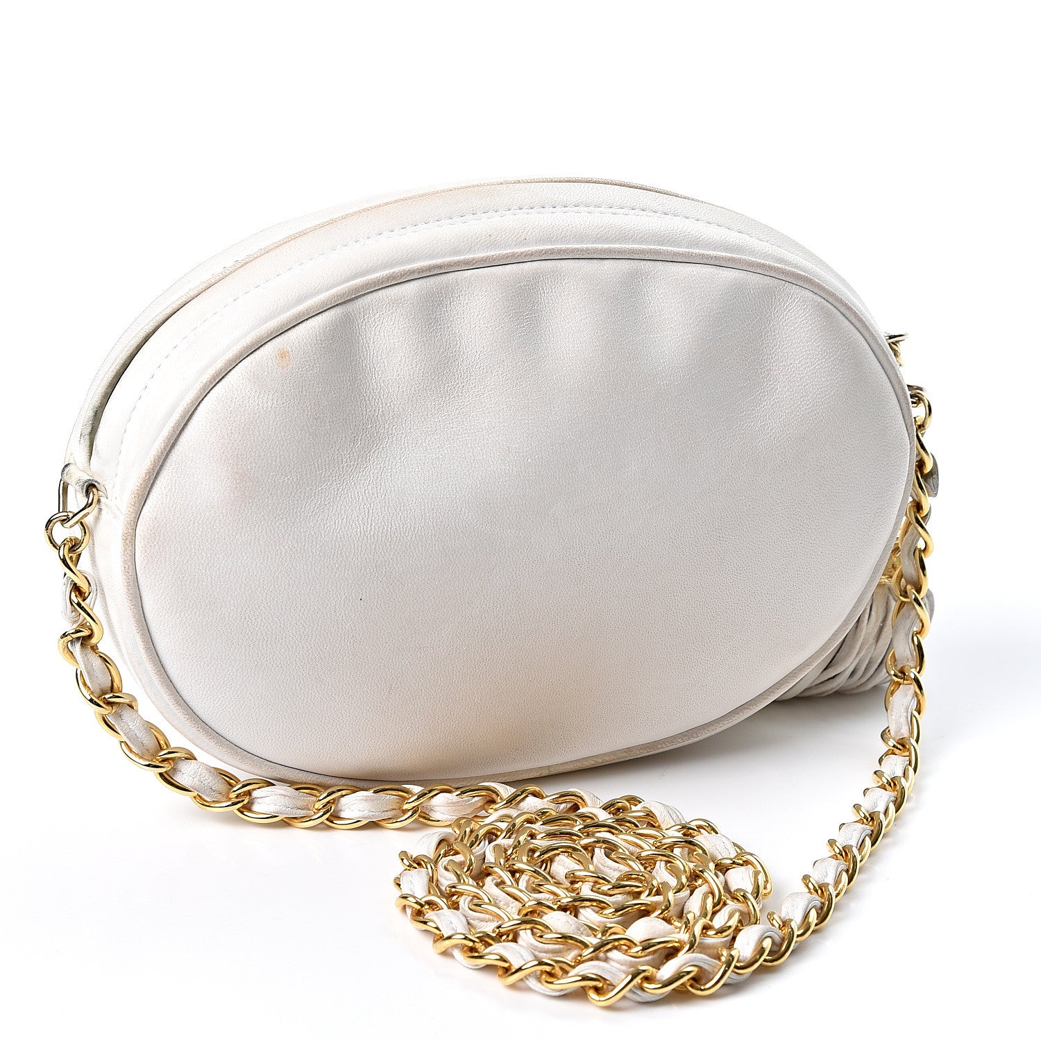 Chanel Lambskin Round Tassel Crossbody Bag White 2 of 9