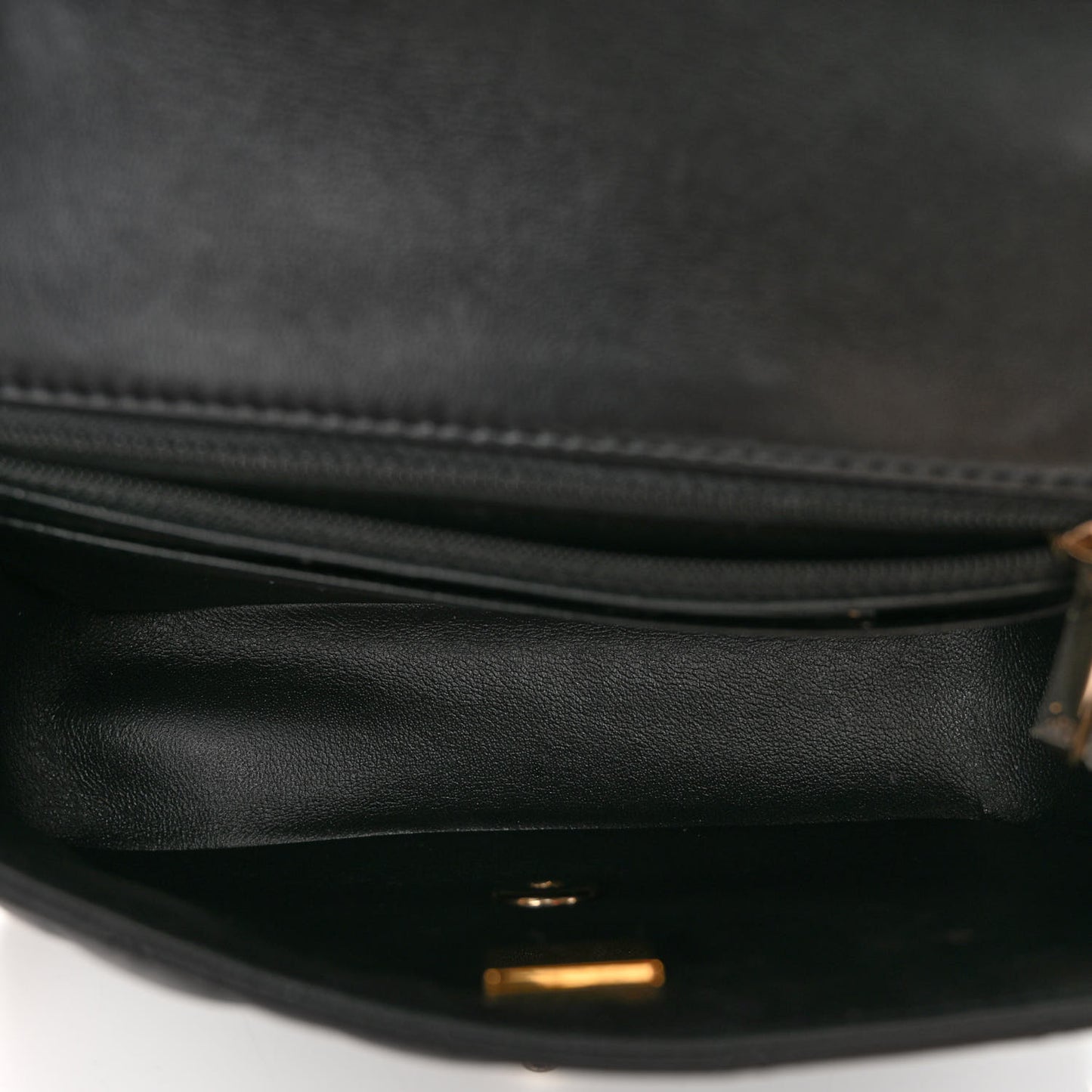 Lambskin Quilted Mini Rectangular Flap Black