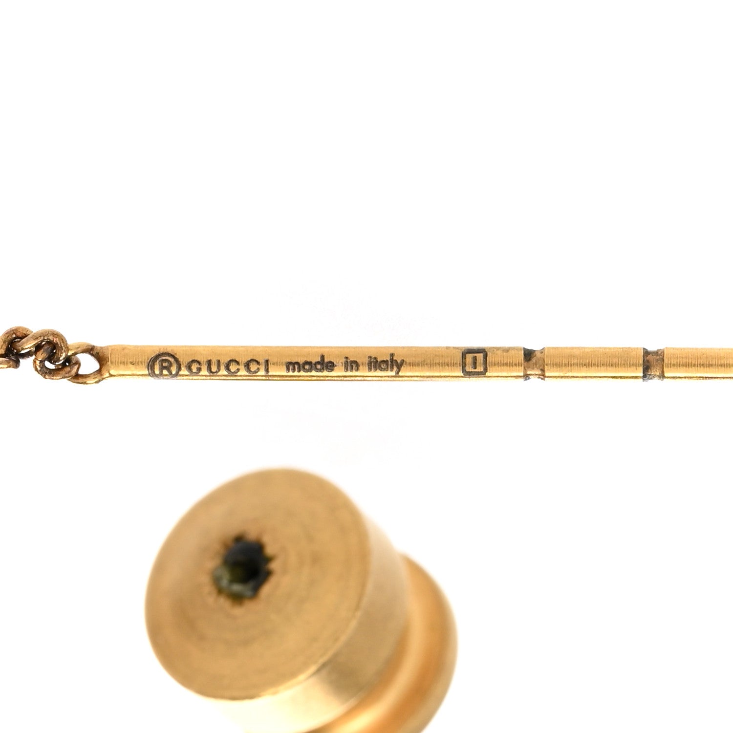 Gucci Faux Pearl Interlocking G Single Pendant Earring 4 of 4