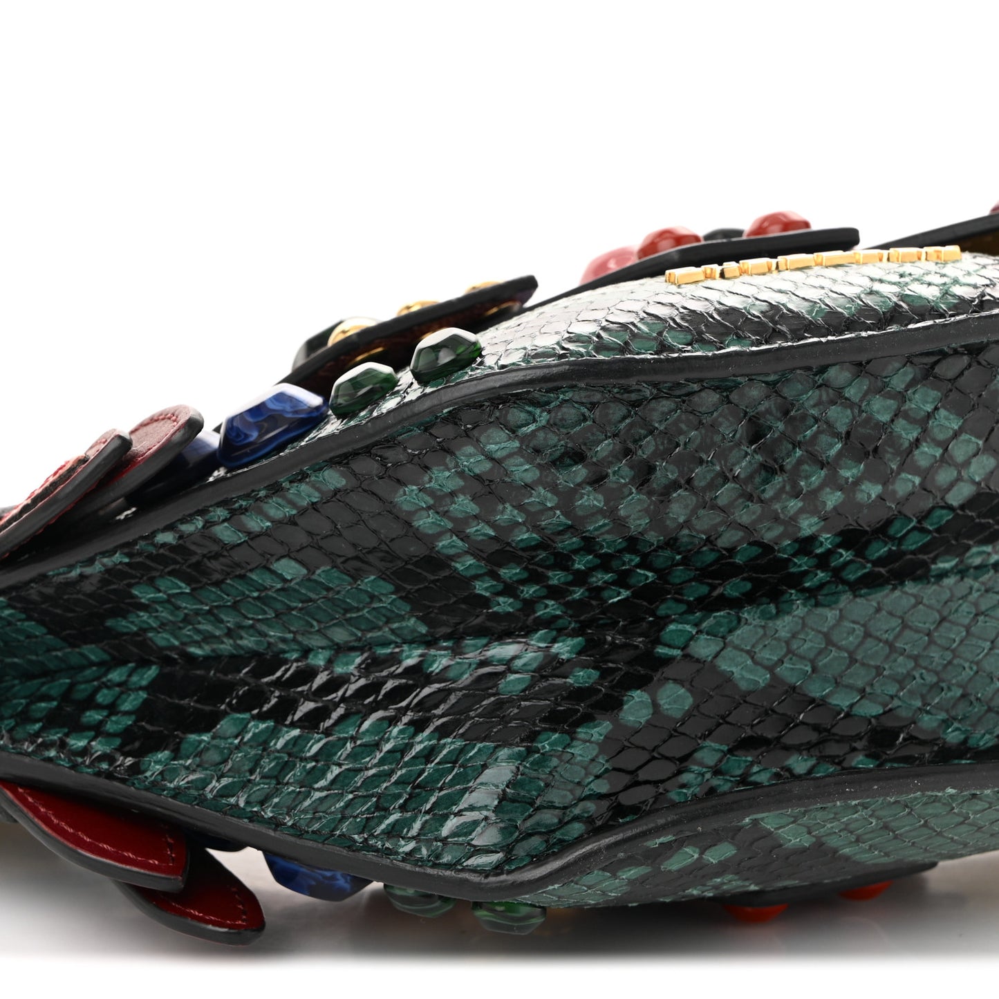 Snakeskin The Falcon Crossbody Bag Teal