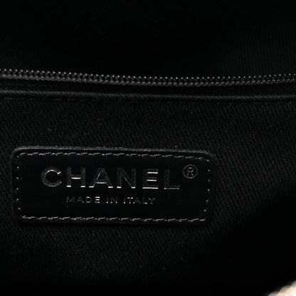 Chanel Mixed Fibers Deauville Bowling Bag Black 6 of 10